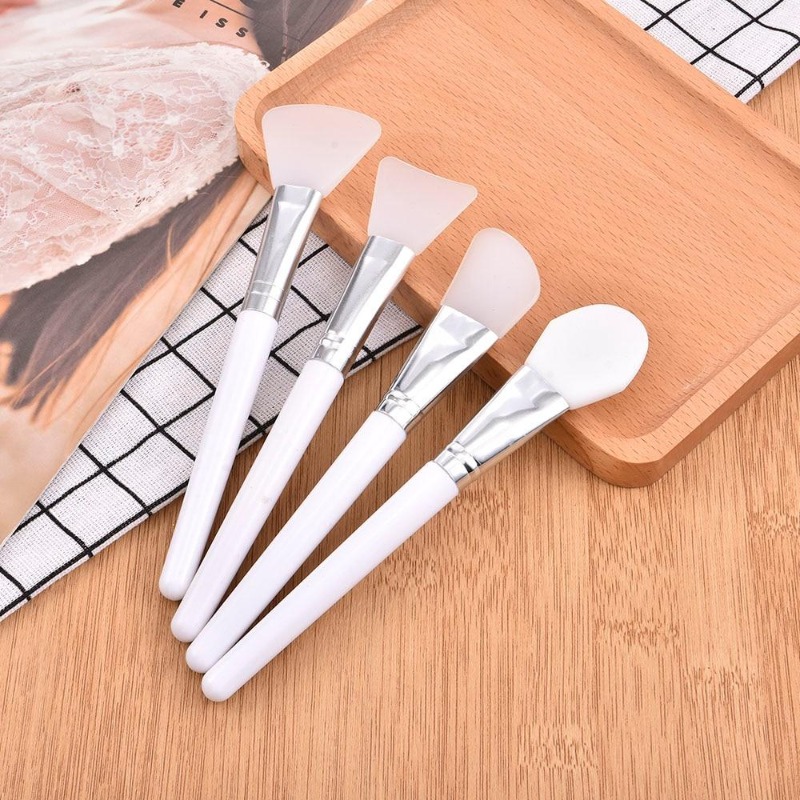 4 pçs/set branco maquiagem sil - Group Head Brush avaliação e preço