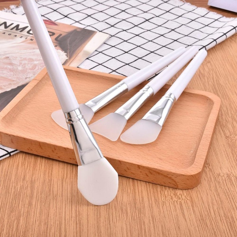 4 pçs/set branco maquiagem sil - Group Head Brush avaliação e preço